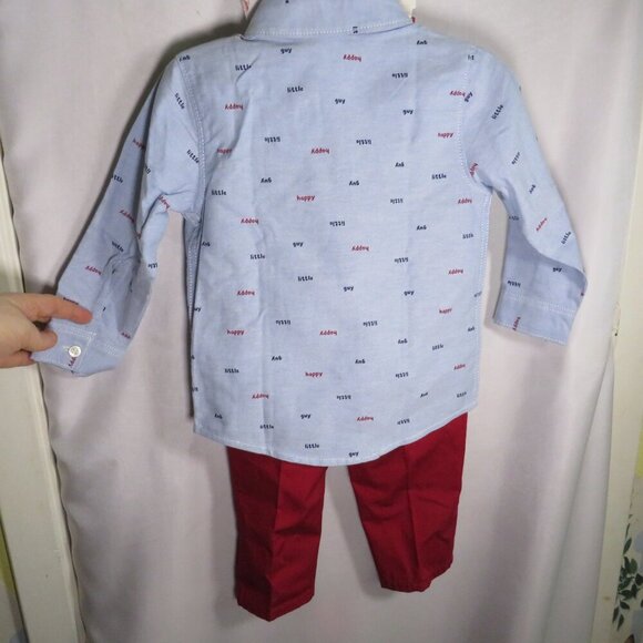 Baby Shirt, Pants w Bow Tie Red & Blue(Patriotic colors) 18mts Carters - Picture 5 of 13
